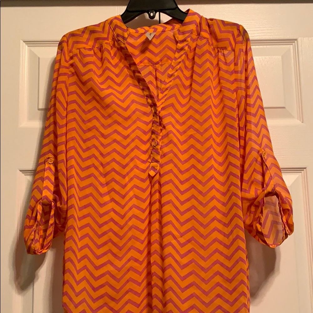 Sheer and vibrant shirt
